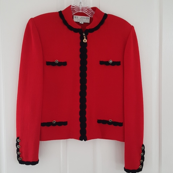 St. John Jackets & Blazers - St. John Collection Spectacular Red Jacket Vintage